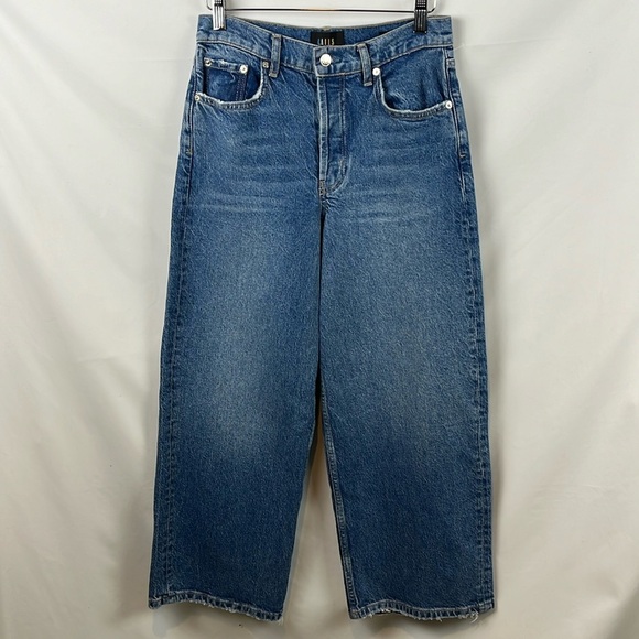 Rails The Getty Superhigh Waist Cropped Length Wide Leg Blue Jeans Size 27 NWOT - Picture 3 of 14